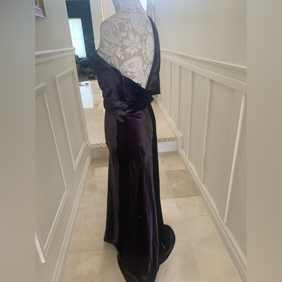 Zimmermann Illustration one-sleeve draped Purple velvet maxi dress Gown Size 1 - Picture 6 of 15